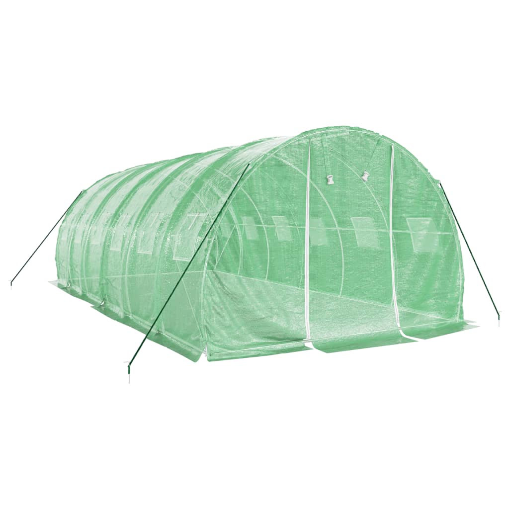 Seră cu cadru din oțel, verde, 18 m², 6x3x2 m