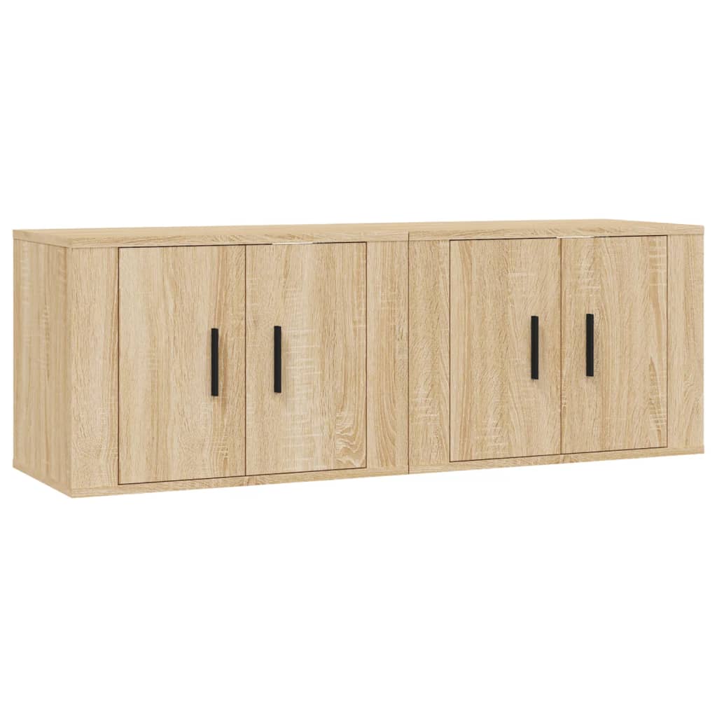 Dulapuri TV montate pe perete 2 buc stejar sonoma 57x34,5x40 cm