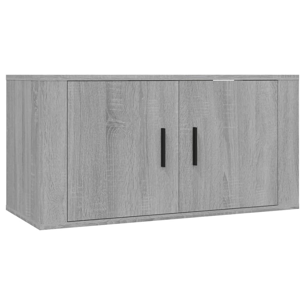 Dulapuri TV montate pe perete 2 buc., gri sonoma, 80x34,5x40 cm