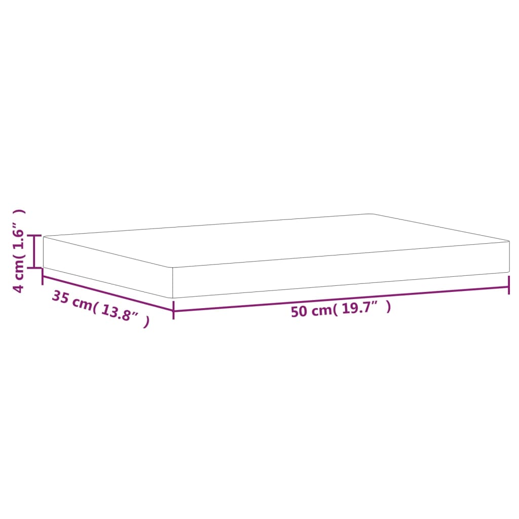 Fund de tocat, 50x35x4 cm, lemn masiv de fag