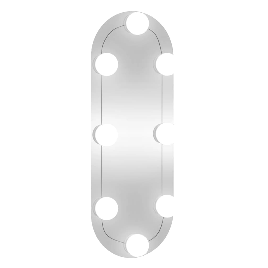 Oglindă de perete cu lumini LED 15x40 cm oval sticlă