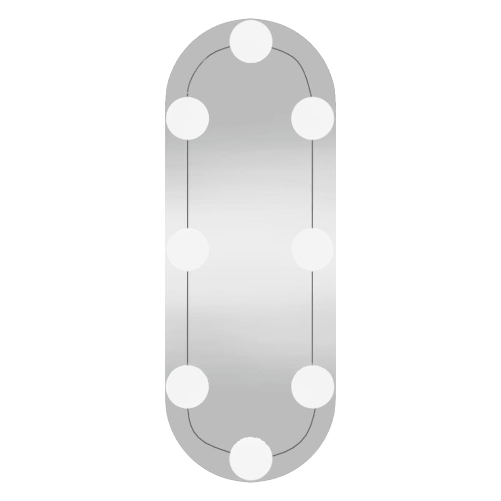 Oglindă de perete cu lumini LED 15x40 cm oval sticlă