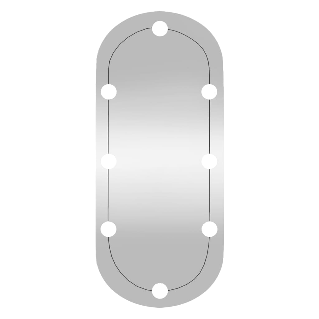 Oglindă de perete cu lumini LED 35x80 cm oval sticlă