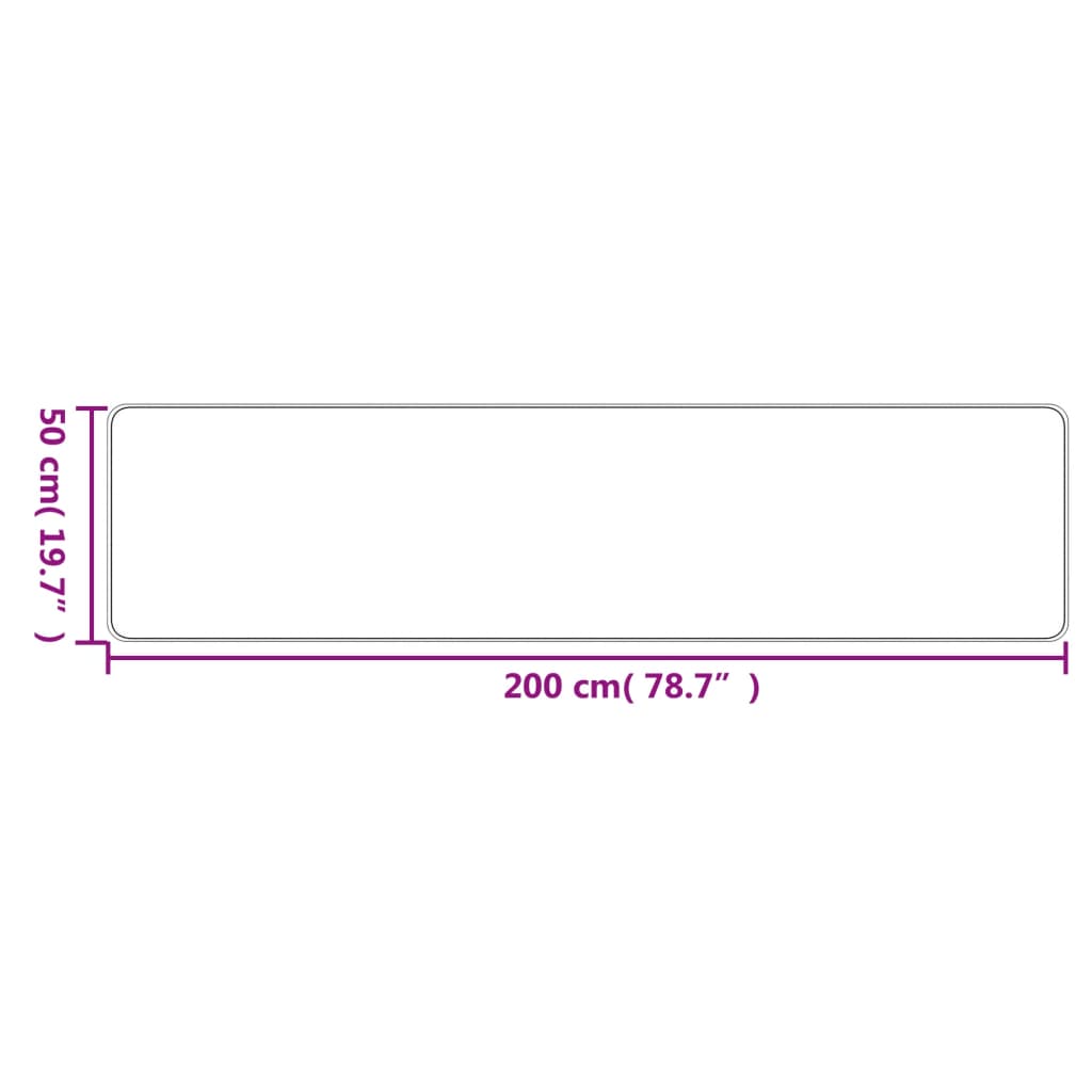 Covor traversă aspect sisal, nisipiu, 50x200 cm