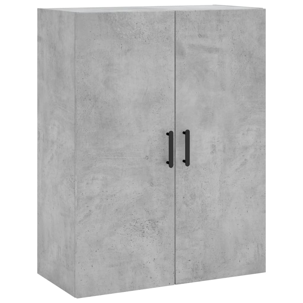 Dulap cu montaj pe perete, gri beton, 69,5x34x90 cm