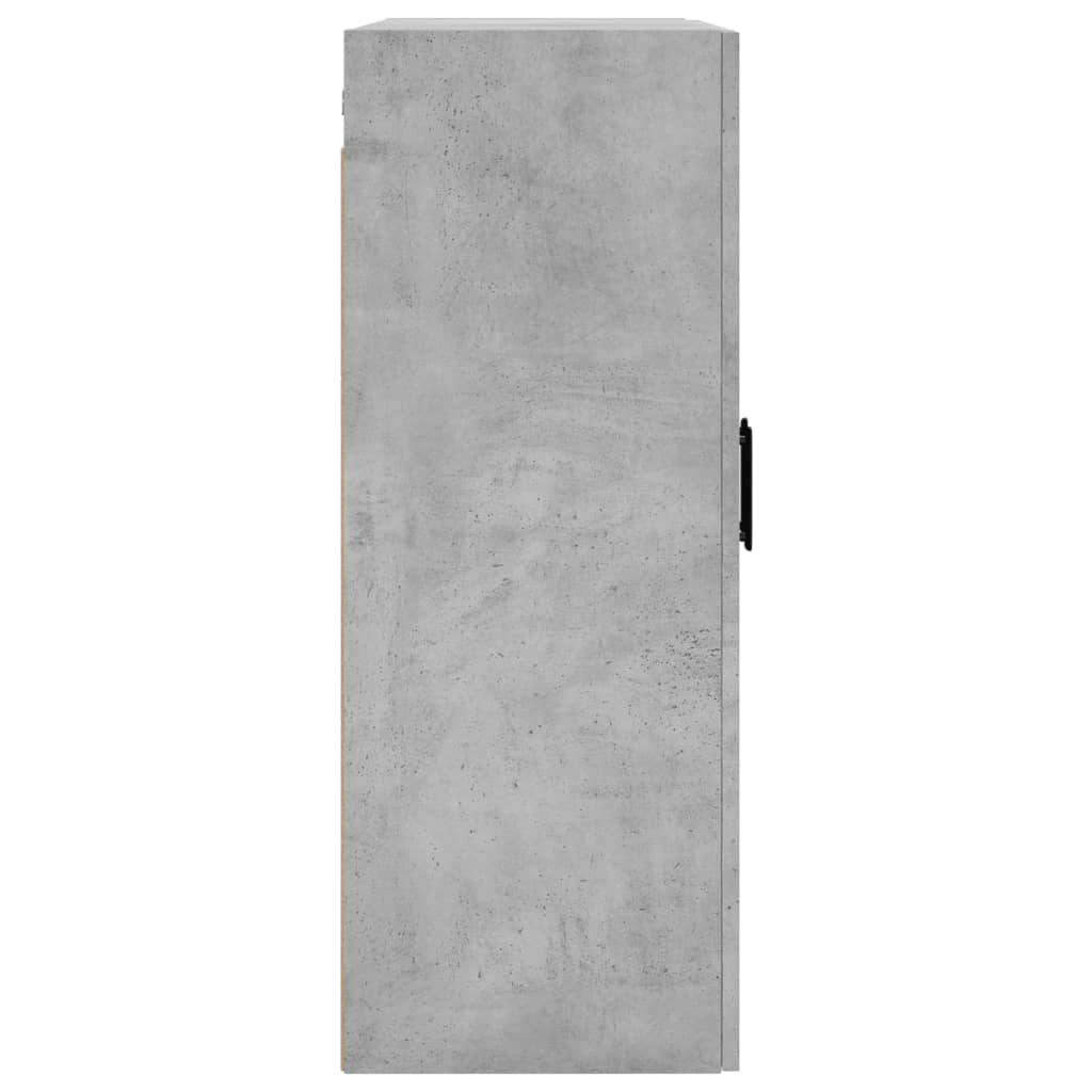 Dulap cu montaj pe perete, gri beton, 69,5x34x90 cm