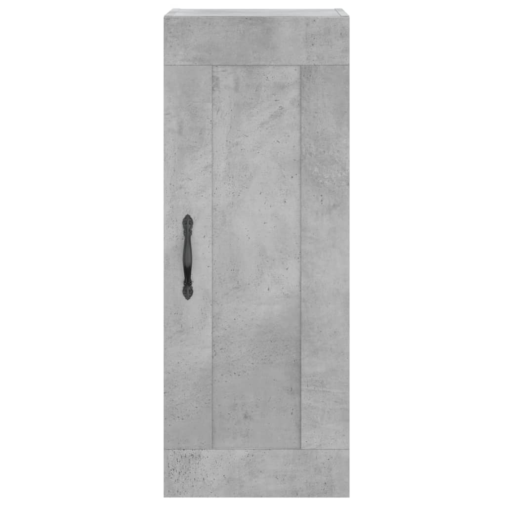 Dulap de perete, gri beton, 34,5x34x90 cm, lemn prelucrat