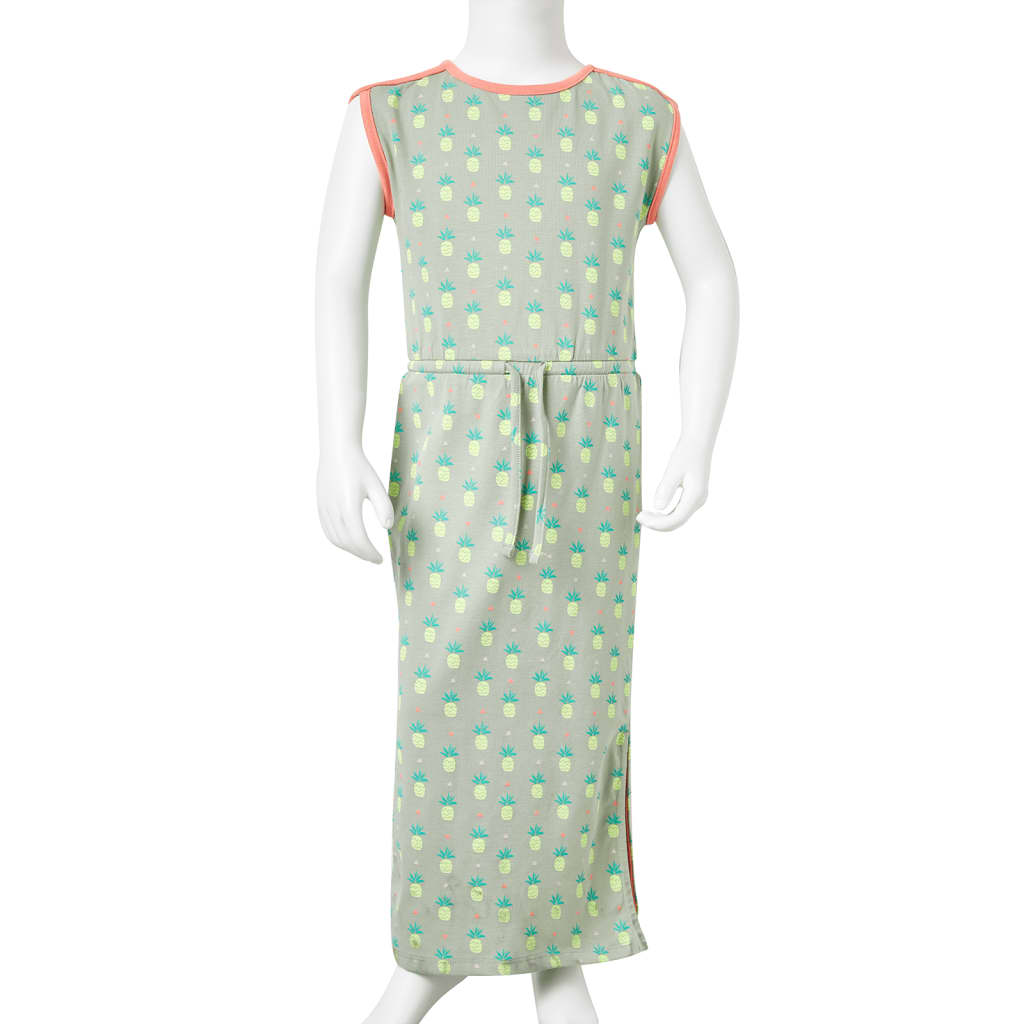 Rochie pentru copii, verde mentă antichizat, 104