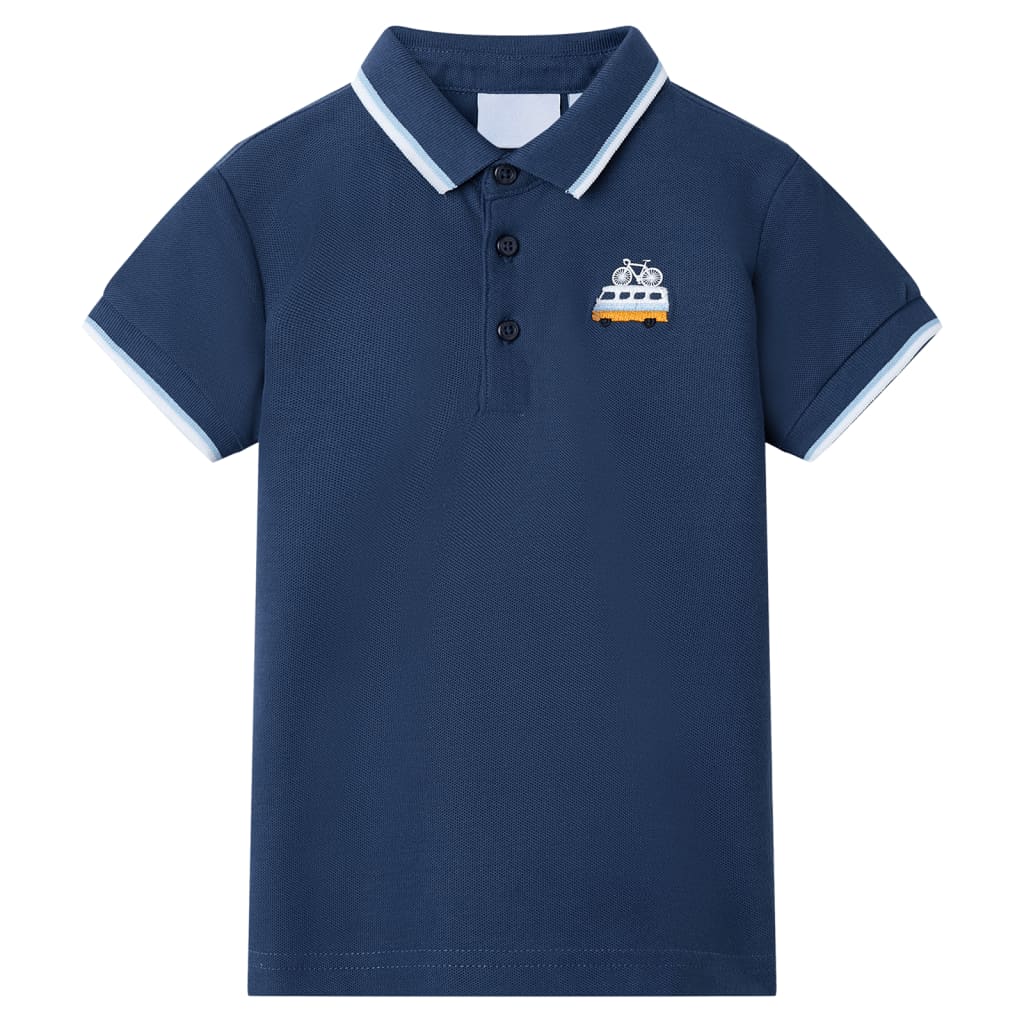 Tricou polo pentru copii, albastru închis, 128