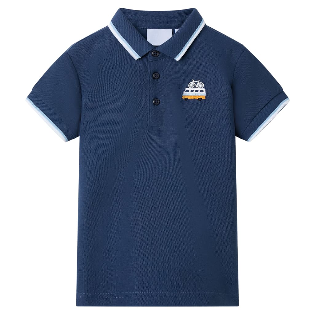 Tricou polo pentru copii, albastru închis, 140