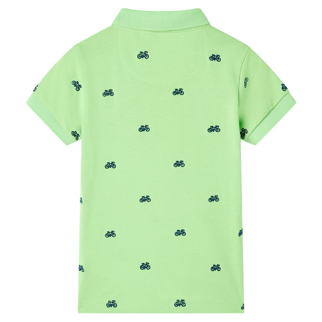 Tricou polo pentru copii, verde neon, 104