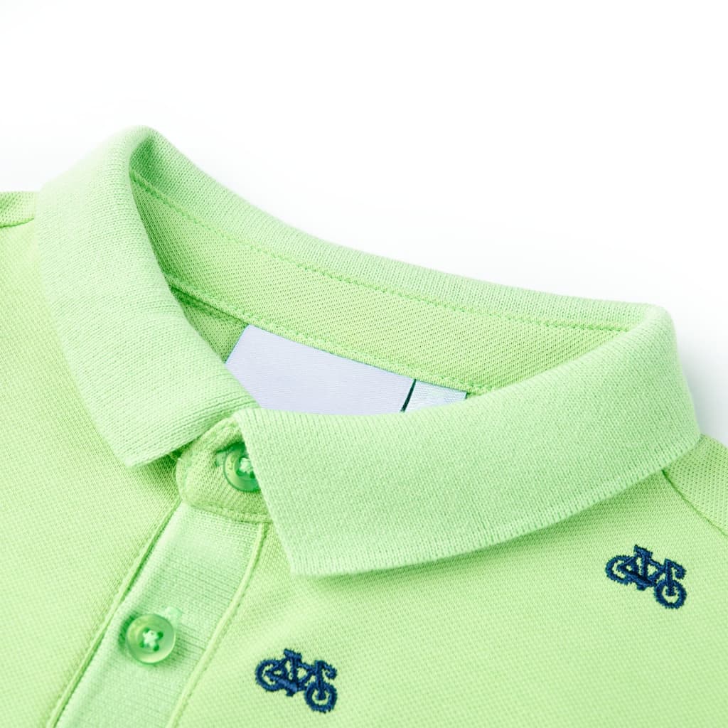 Tricou polo pentru copii, verde neon, 104