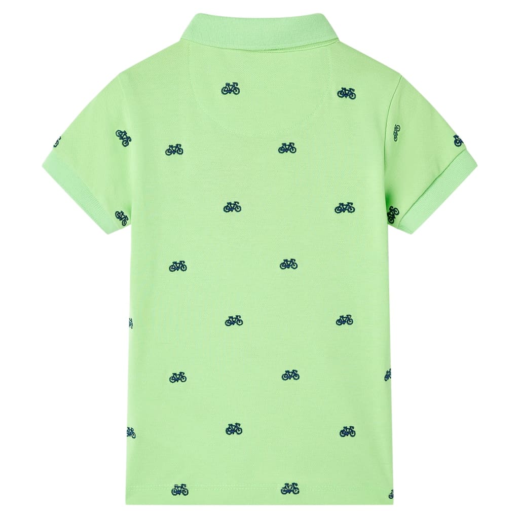 Tricou polo pentru copii, verde neon, 128