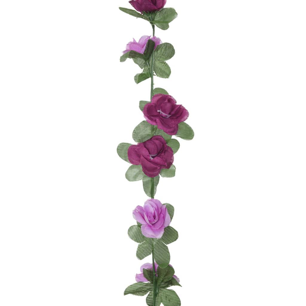 Ghirlande de flori de Crăciun, 6 buc., violet deschis, 250 cm