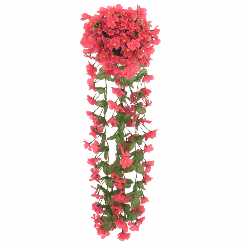 Ghirlande de flori de Crăciun, 3 buc., roze, 85 cm