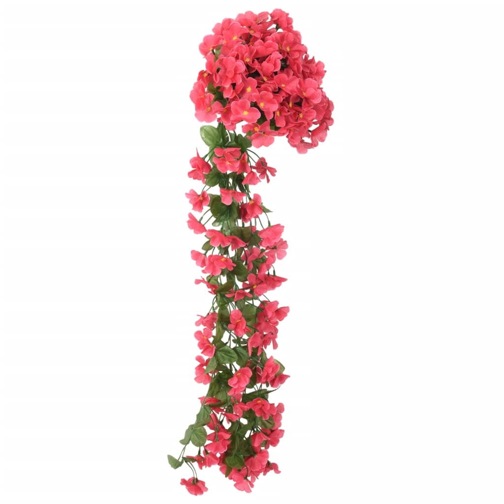 Ghirlande de flori de Crăciun, 3 buc., roze, 85 cm