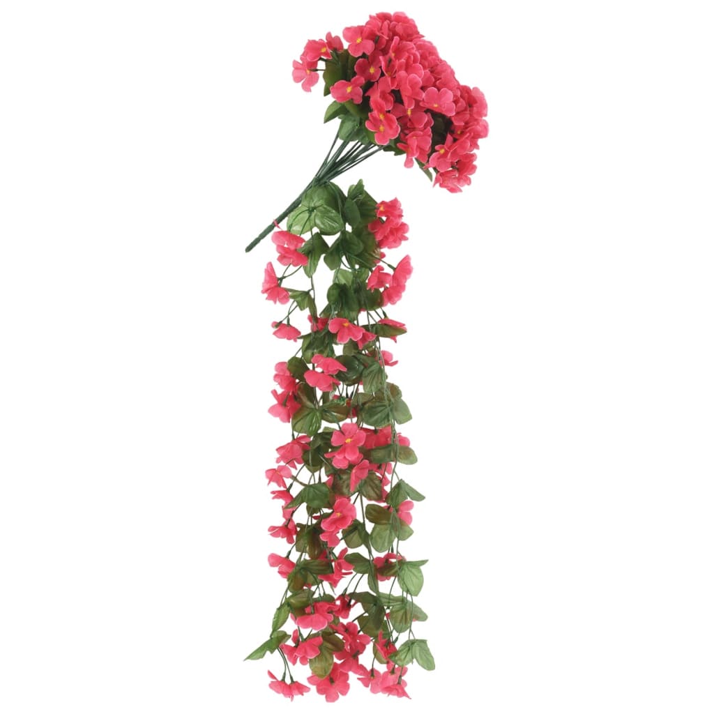 Ghirlande de flori de Crăciun, 3 buc., roze, 85 cm