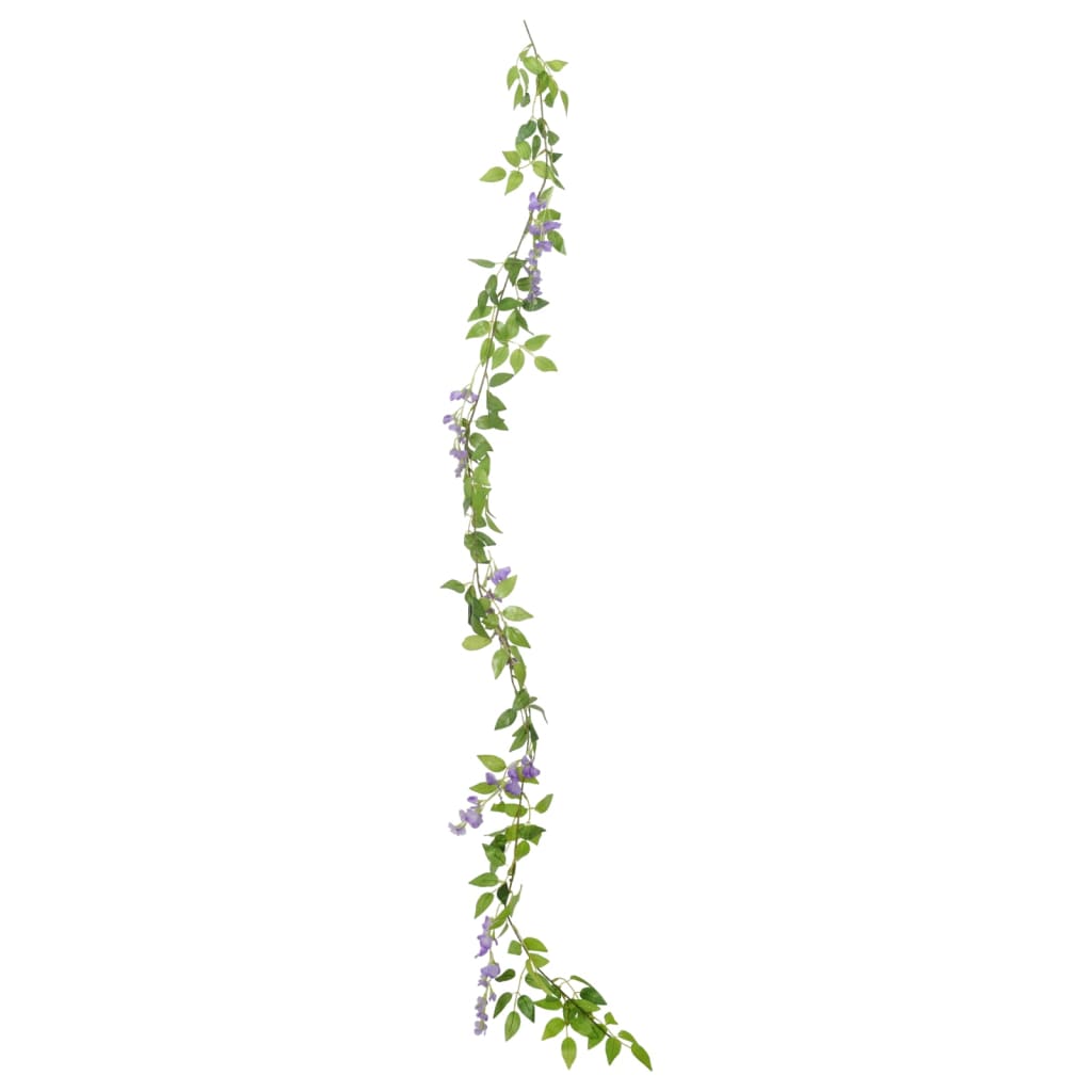 Ghirlande de flori de Crăciun, 6 buc., violet, 200 cm