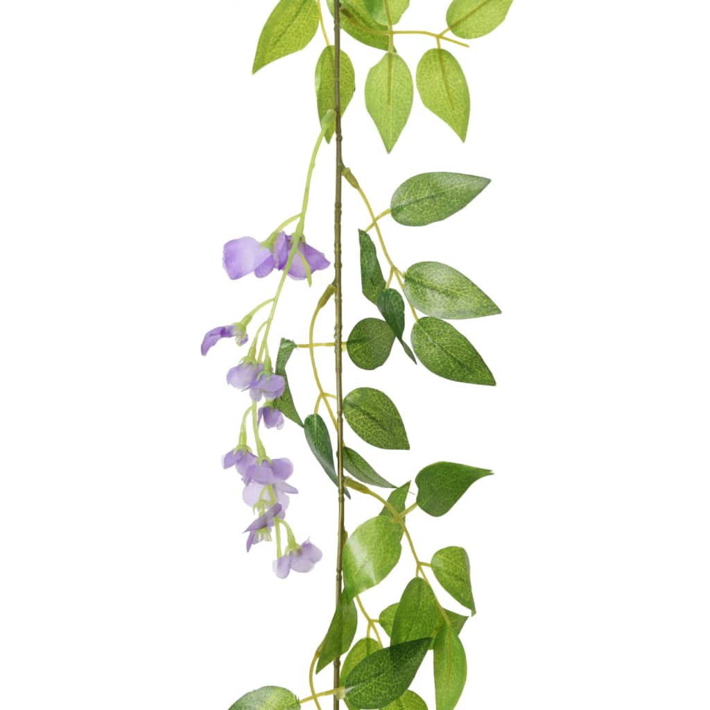 Ghirlande de flori de Crăciun, 6 buc., violet, 200 cm