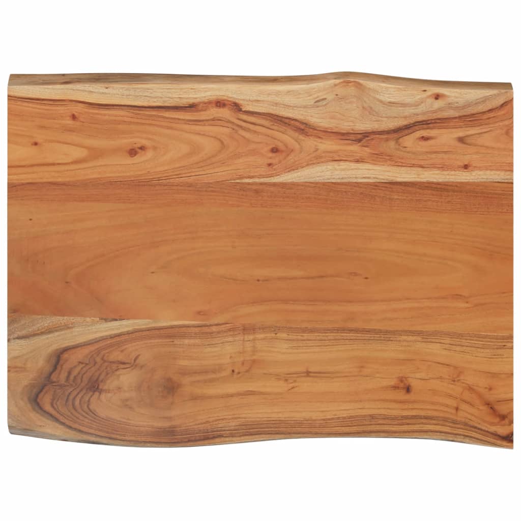 Blat masă 80x60x2,5cm dreptunghiular lemn acacia contur natural