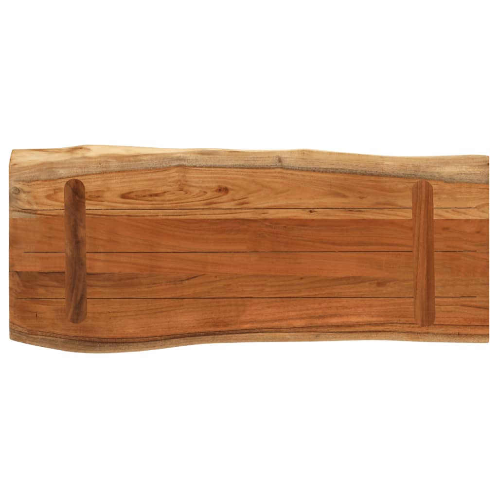 Blat masă 80x40x3,8 cm dreptunghiular lemn acacia margine vie