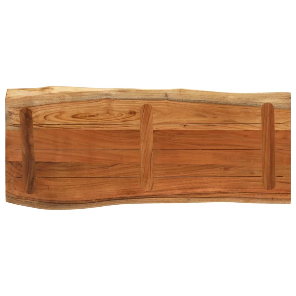 Blat masă 100x40x3,8 cm dreptunghiular lemn acacia margine vie