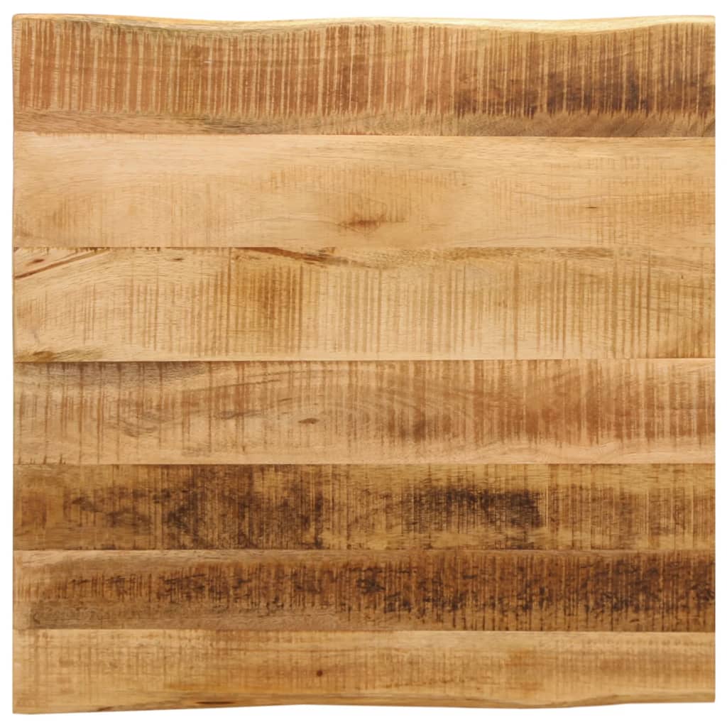 Blat de masă contur natural 60x60x2,5 cm lemn masiv mango brut