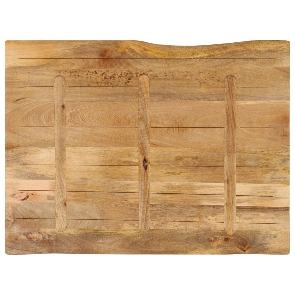 Blat masă cu margini naturale, 90x80x2,5 cm, lemn masiv mango