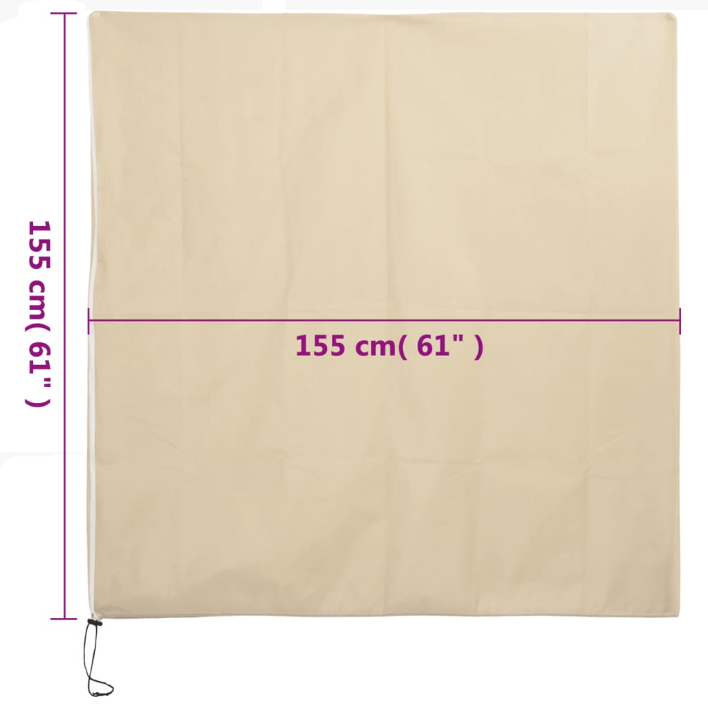 Huse de plante din fleece cu fermoar 4 buc. 70 g/m² 1,55x1,55 m