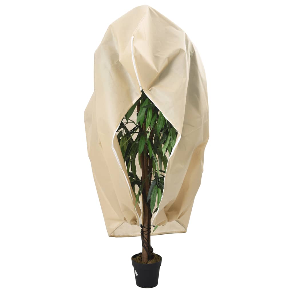 Huse de plante din fleece cu fermoar 2 buc. 70 g/m² 3,93x3,5 m