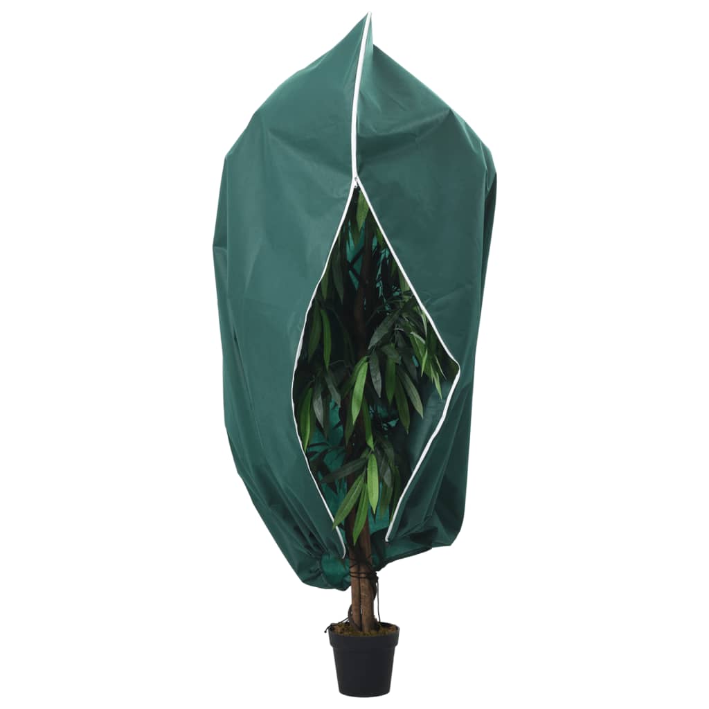 Huse de plante din fleece cu fermoar 2 buc. 70 g/m² 3,93x3 m