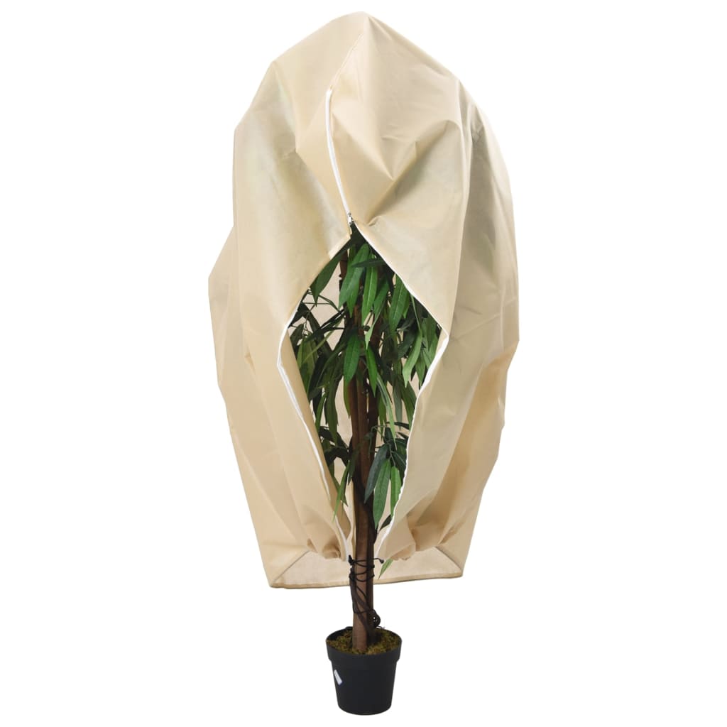 Huse de plante din fleece cu fermoar 10 buc 70 g/m² 1,55x1,55 m