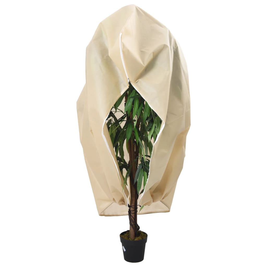 Protecții fleece pt plante, fermoar, 10 buc, 70 g/m² 1,2x1,8 m