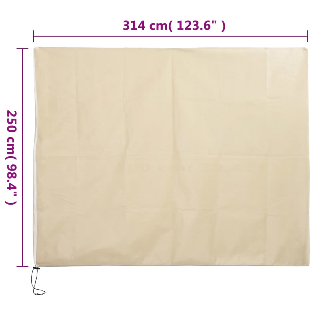 Protecție de fleece plante cu fermoar 4 buc 70 g/m² 3,14x2,5 m