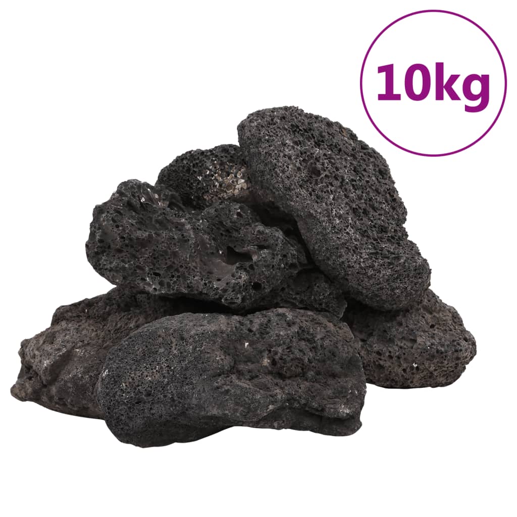 Roci vulcanice, 10 kg, negru, 10-30 cm