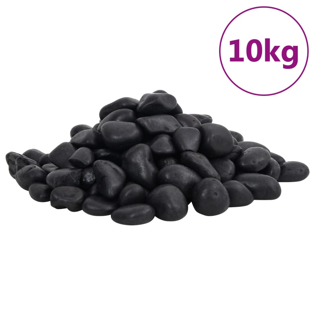 Pietricele lustruite, 10 kg, negru, 2-5 cm