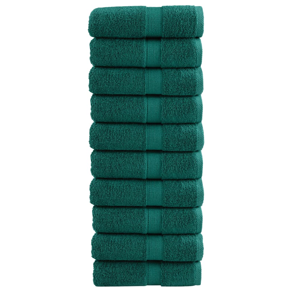 Prosoape mâini premium SOLUND 10 buc verde 30x30 cm 600 gsm