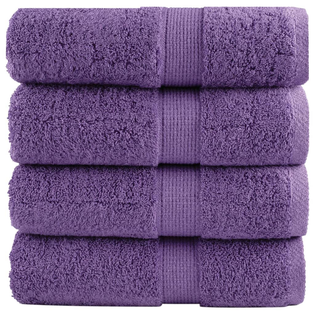 Prosoape mâini premium SOLUND 4 buc violet 30x30cm 600 gsm