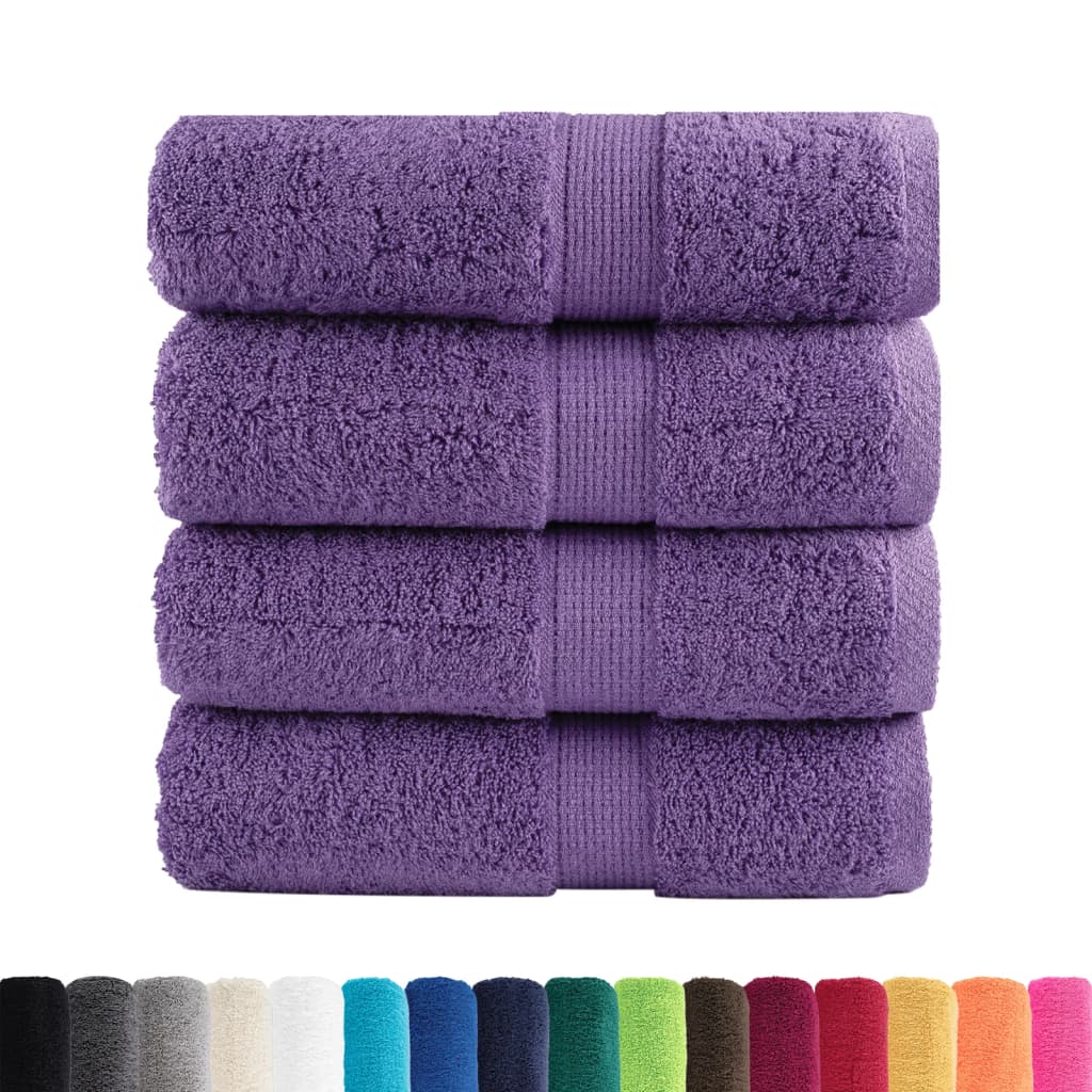 Prosoape mâini premium SOLUND 4 buc violet 30x30cm 600 gsm