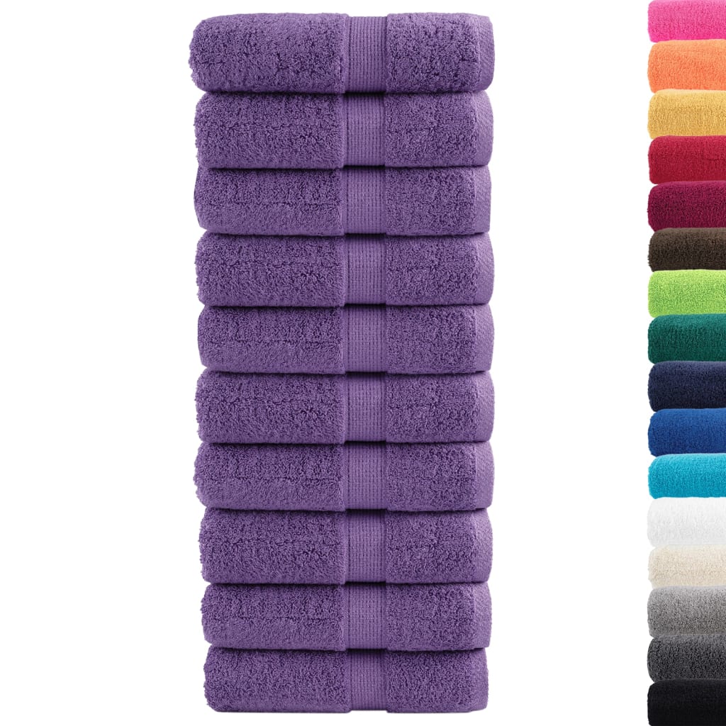 Prosoape mâini premium SOLUND 10 buc violet 30x30cm 600gsm