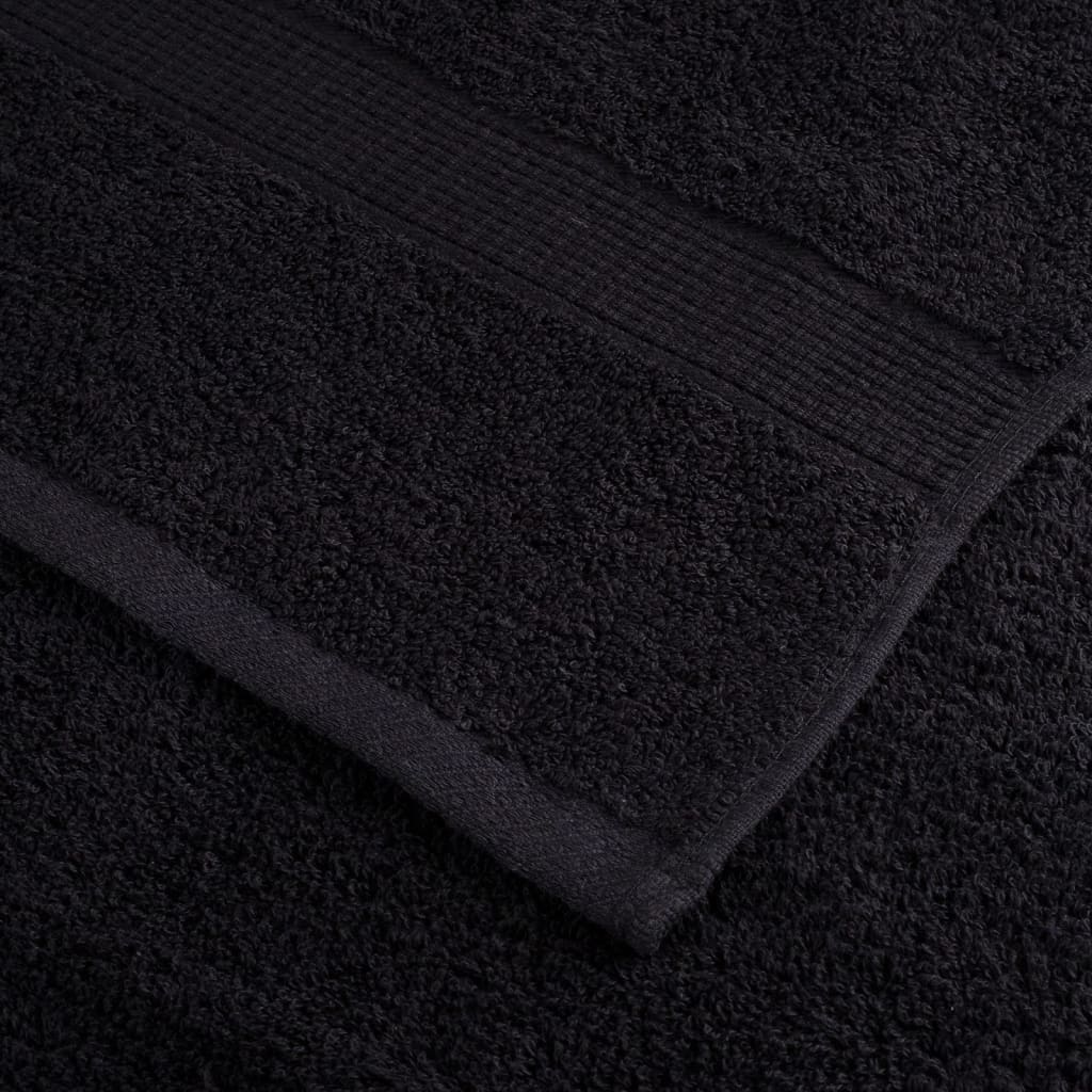 Prosoape de duș premium SOLUND 2 buc. negru 70x140 cm 600 gsm