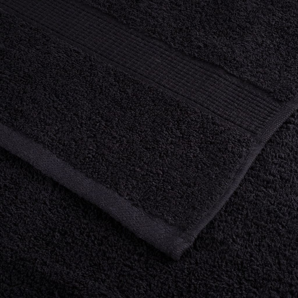 Prosoape de duș premium SOLUND 4 buc. negru 70x140 cm 600 gsm