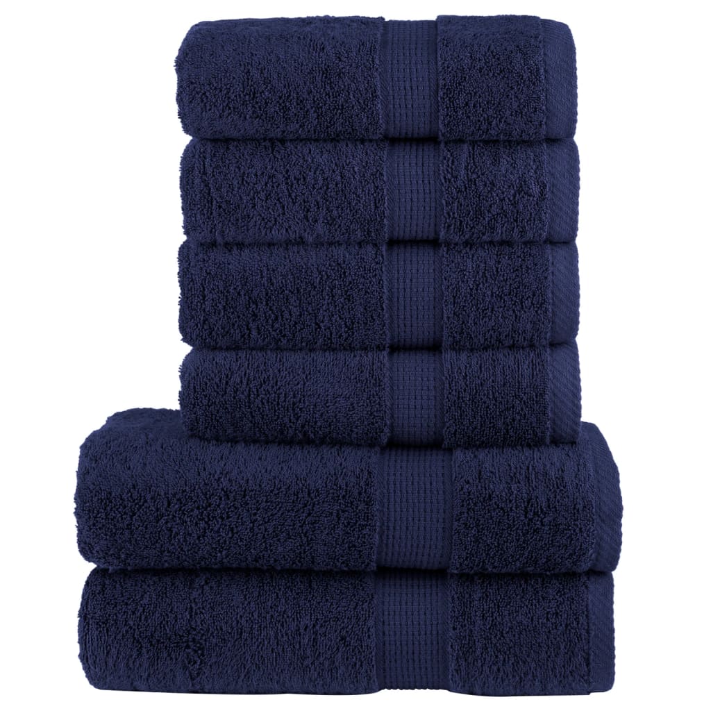 Set de prosoape premium SOLUND, 6 piese, bleumarin, 600 g/m²