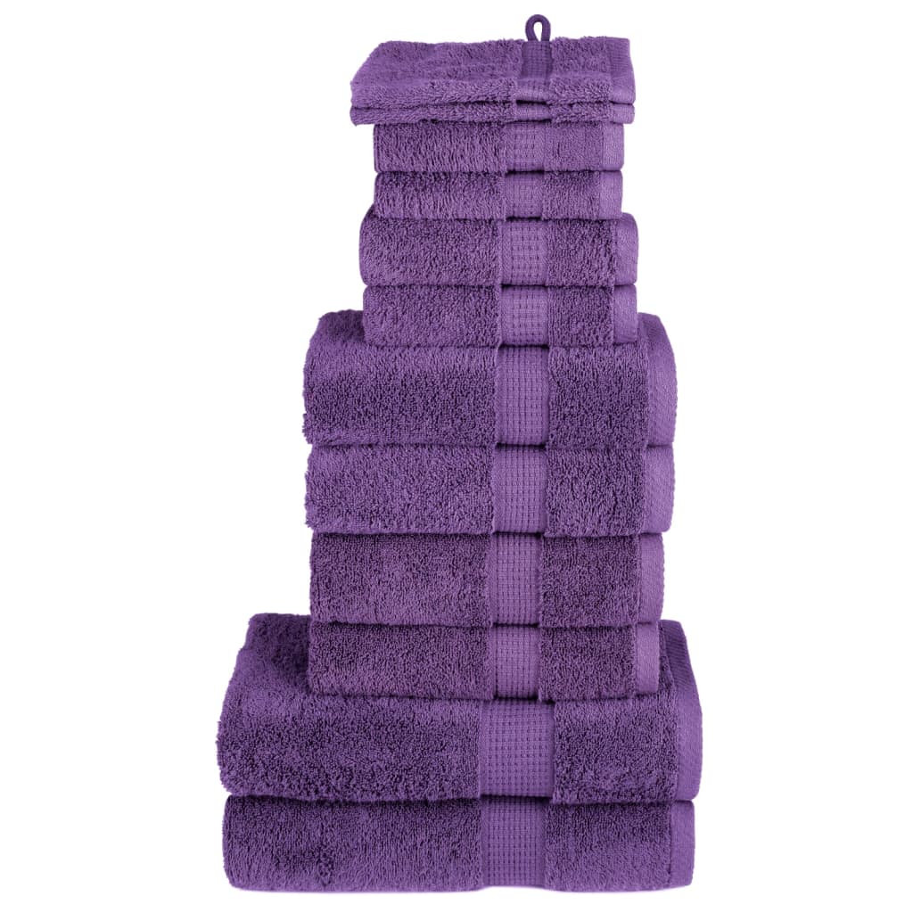 Set de prosoape premium SOLUND, 12 piese, violet, 600 g/m²