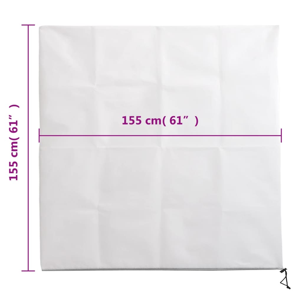 Protecție de fleece plante cu fermoar 2 buc 70 g/m² 1,55x1,55 m