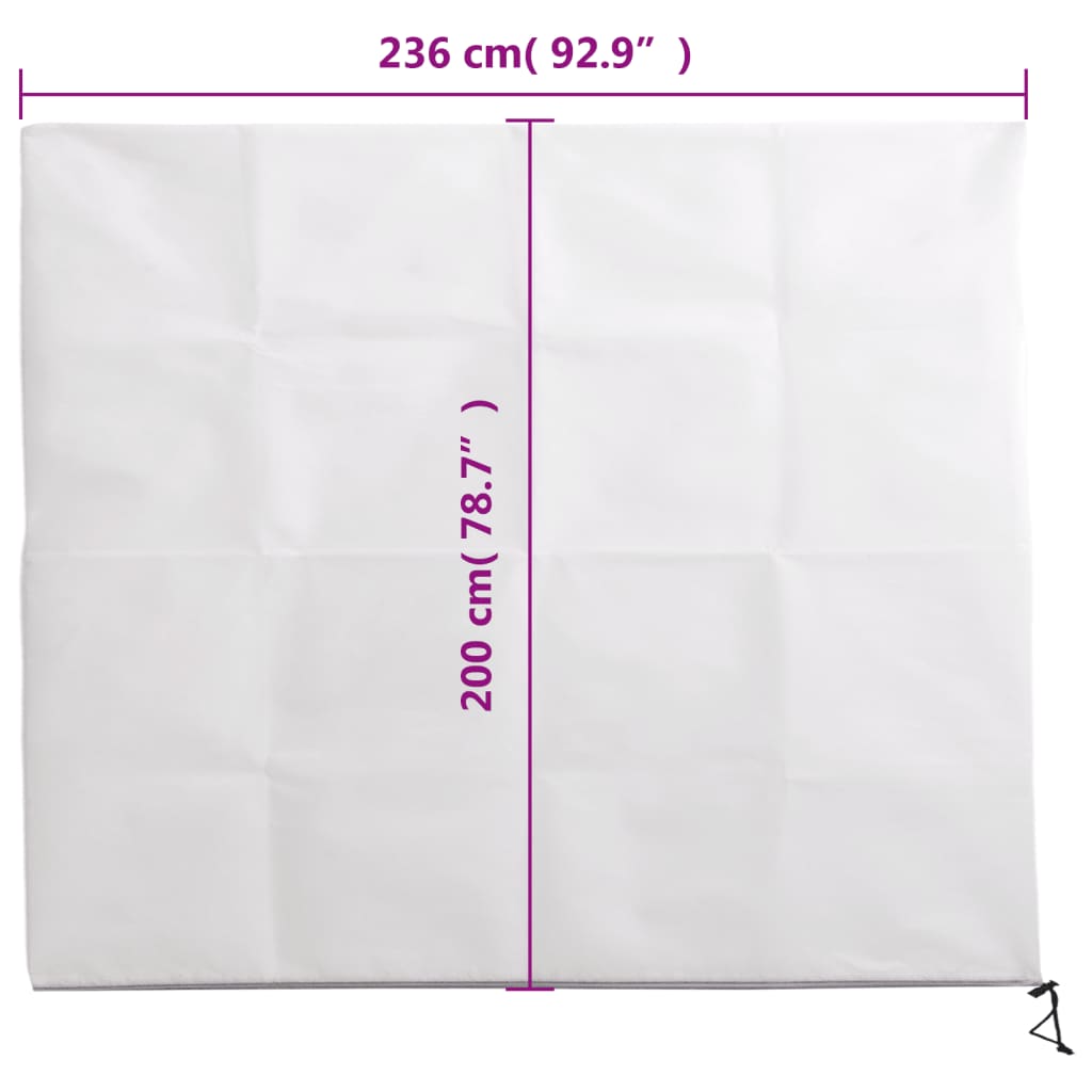 Protecție de fleece pt plante, cu fermoar, 70 g/m², 2,36x2 m