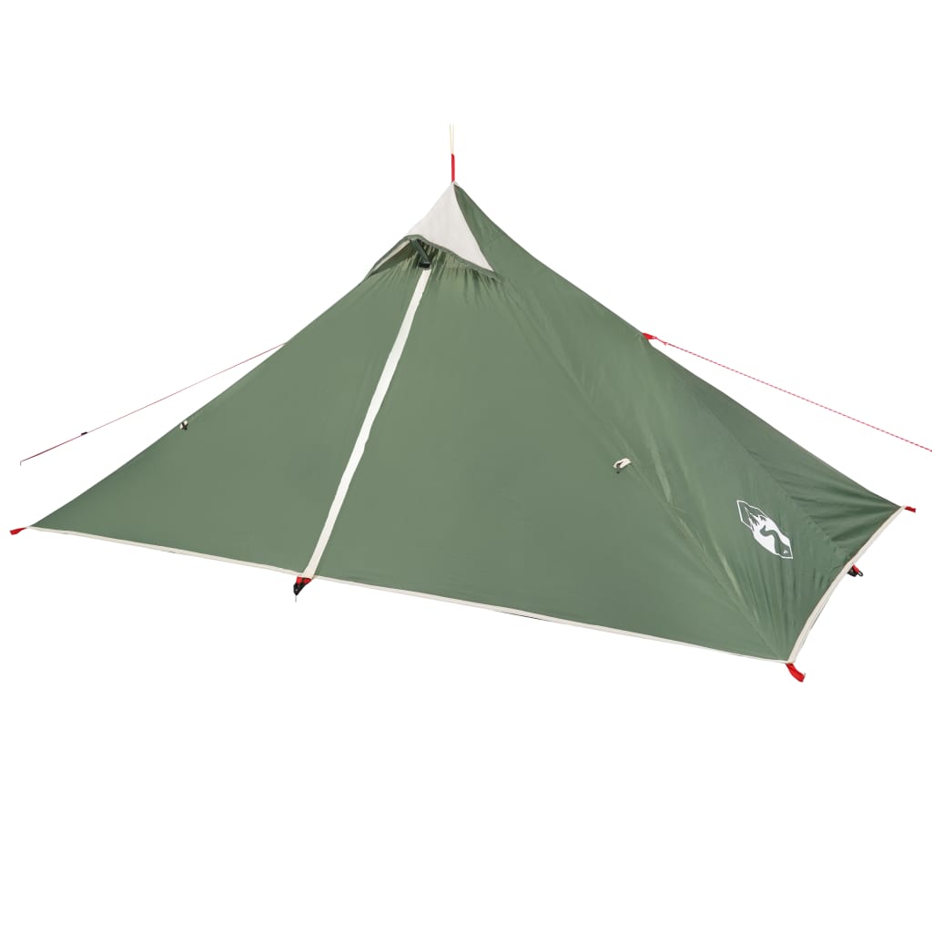 Cort de camping tipi pentru 1 persoană, verde, impermeabil