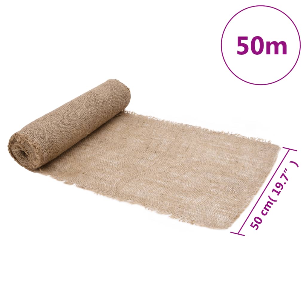 Rulouri de iută, 2 buc., 0,5x50 m, iută 100%, 200 g/m²