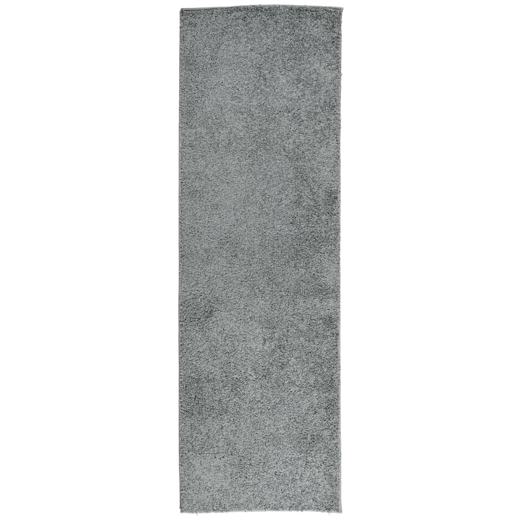 Covor pufos "PAMPLONA" cu fire înalte, verde modern, 80x250 cm