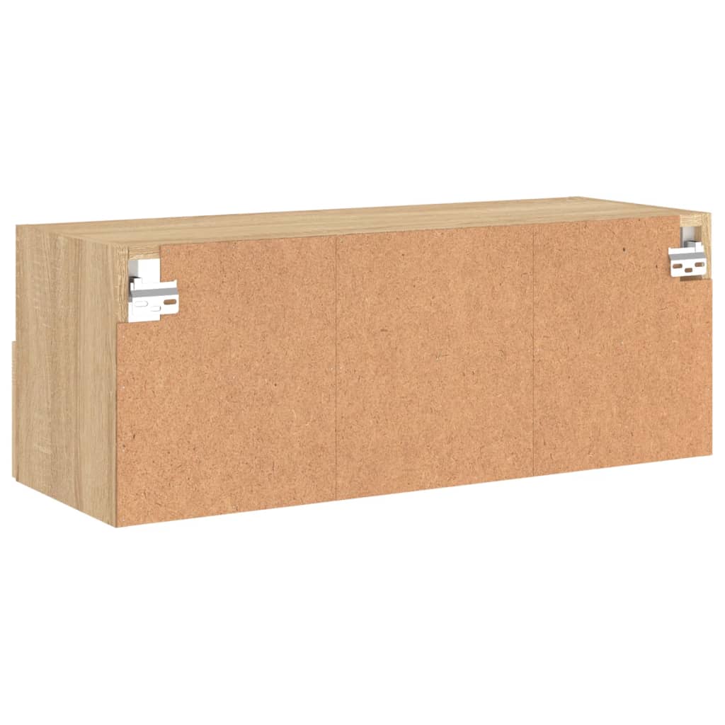 Comode TV de perete, stejar sonoma, 80x30x30 cm, lemn prelucrat